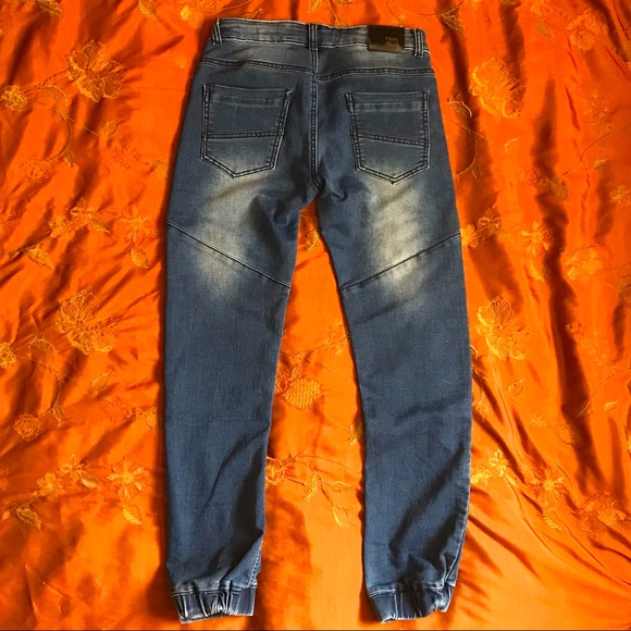 NWOT REBEL JEANS CO FRENCH TERRY STRETCH KNITTED MOTO YOUTH SIZE 12 JEANS NEW! - Picture 3 of 14